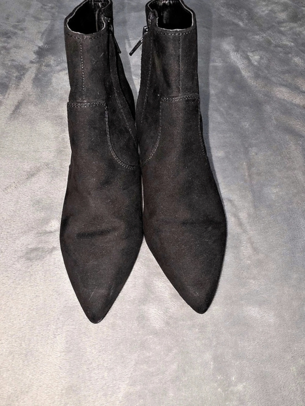 Express Pointed Toe Thin Heeled Booties Black US 6